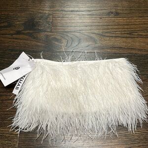 White feather tube top